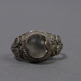 Серебряное кольцо со вставкой из горного хрусталя, Кхмер, 12 – 15 в.